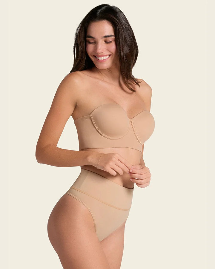 Leonisa® 92041 High-Waisted Seamless Shaper Thong Panty