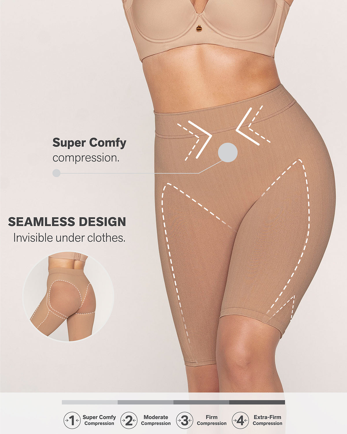 Leonisa® 12778 Invisible Butt Lifter Shaper Short