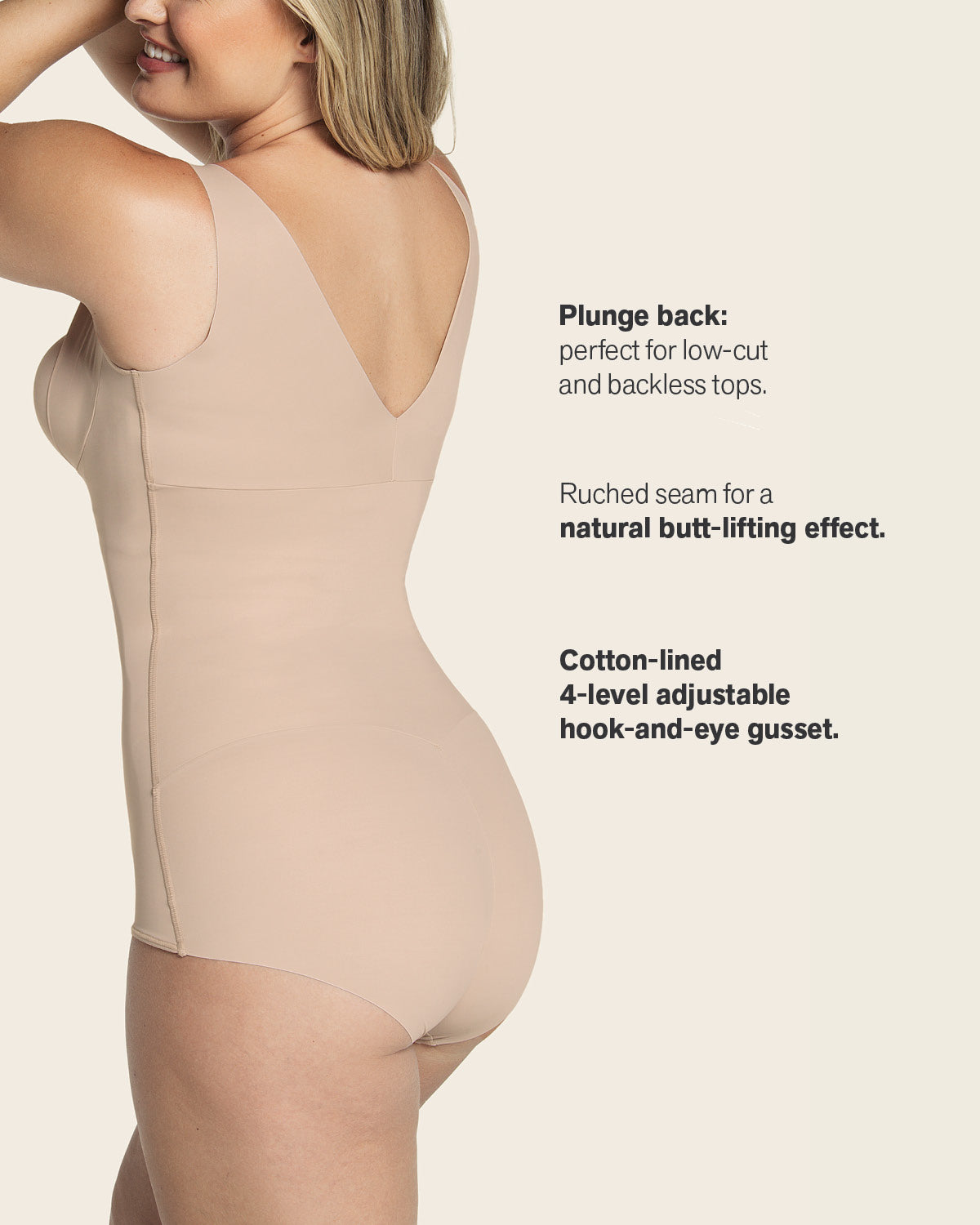 Leonisa® 18524 Plunge Back Body Shaper