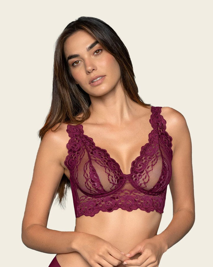 Leonisa® 11967 Sheer Lace Bralette with Underwire