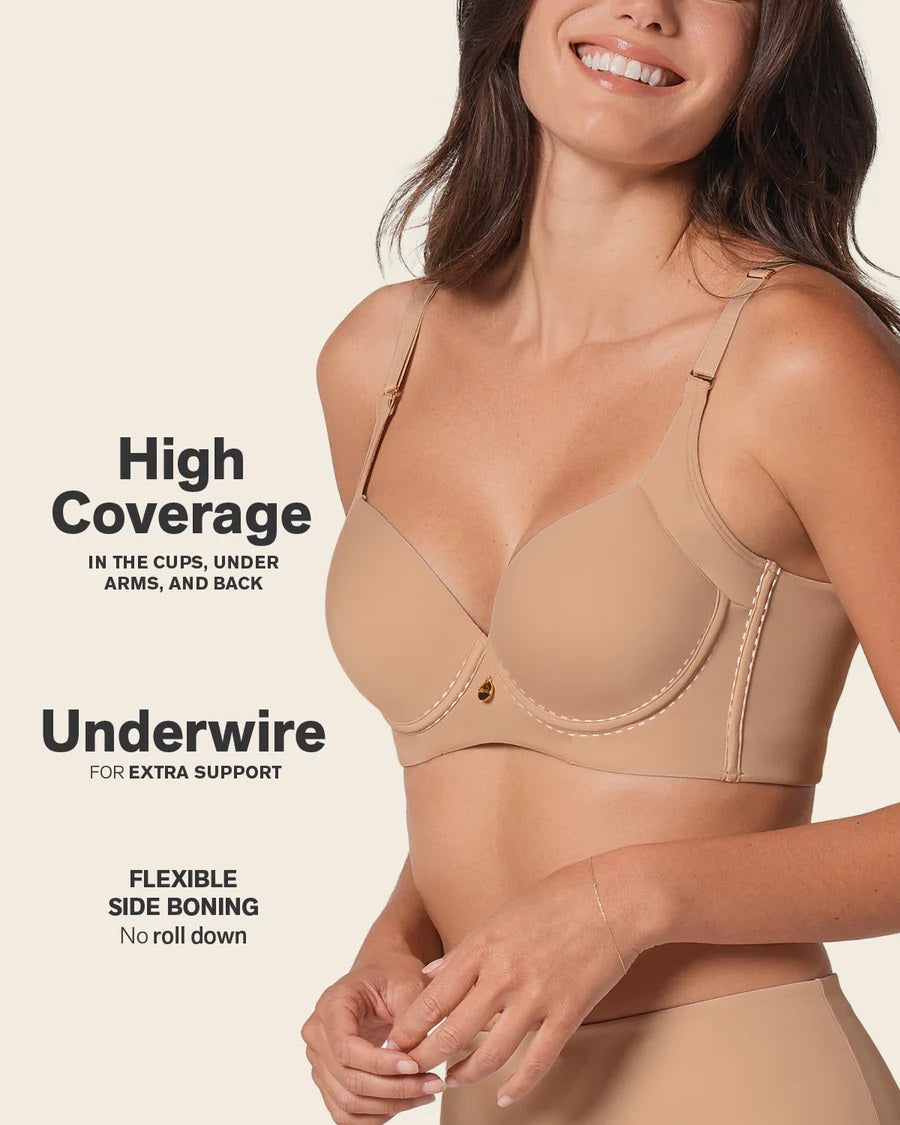 Leonisa® 11970 Back Smoothing Bra with Soft Full Coverage Cups