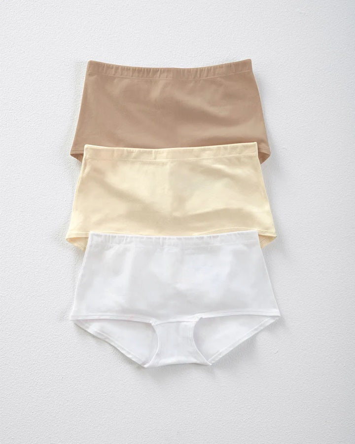 Leonisa® 12634x3 Stretch Cotton Comfy 3-Pack Boyshort Panties