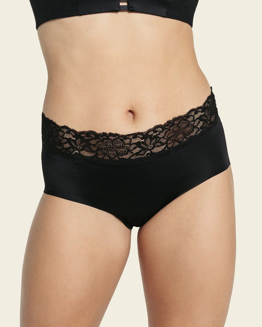 Leonisa® 12960 Ultra Light Lace Trim Hipster Panty