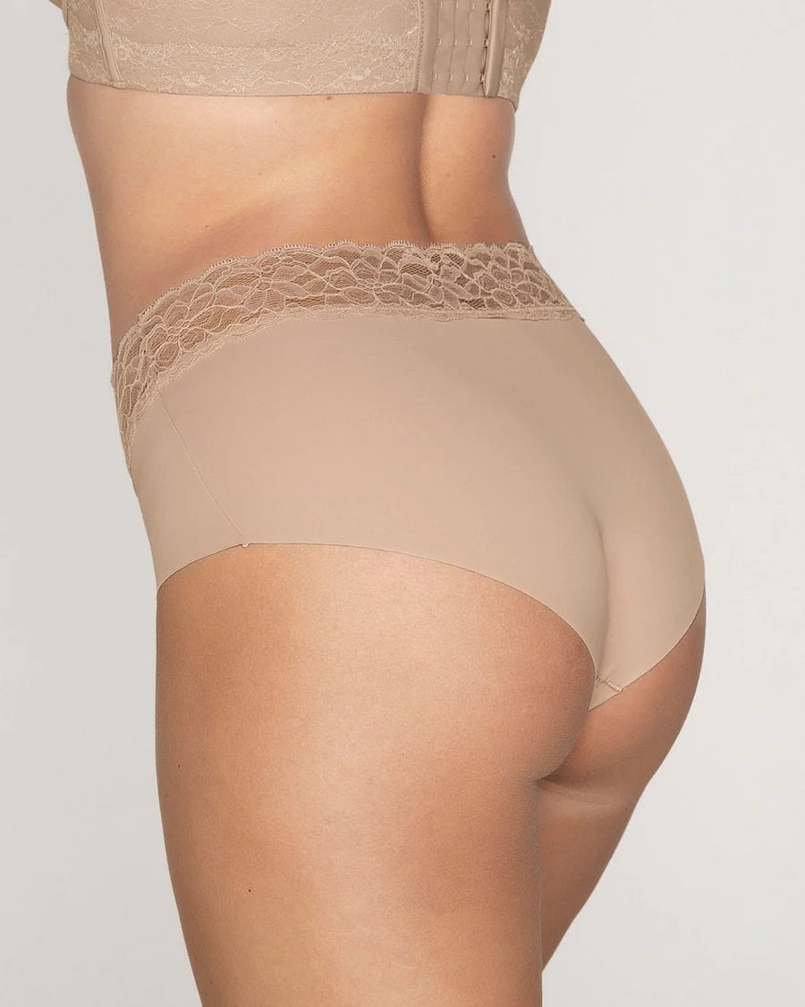 Leonisa® 12960 Ultra Light Lace Trim Hipster Panty