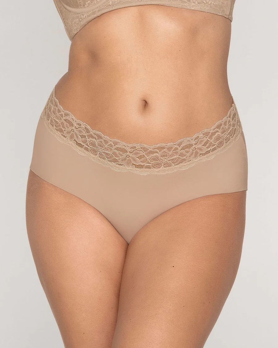 Leonisa® 12960 Ultra Light Lace Trim Hipster Panty