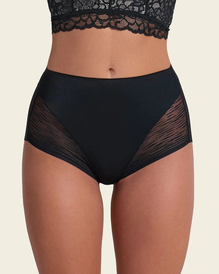 Leonisa® 12984 High-Waisted Sheer Lace Shaper Panty