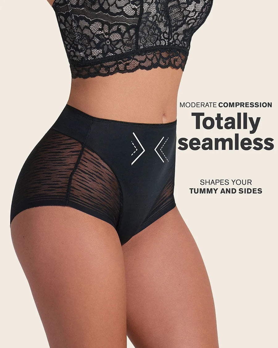 Leonisa® 12984 High-Waisted Sheer Lace Shaper Panty