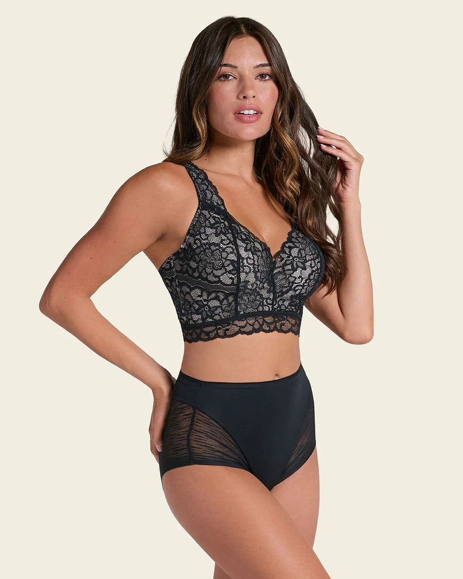 Leonisa® 12984 High-Waisted Sheer Lace Shaper Panty
