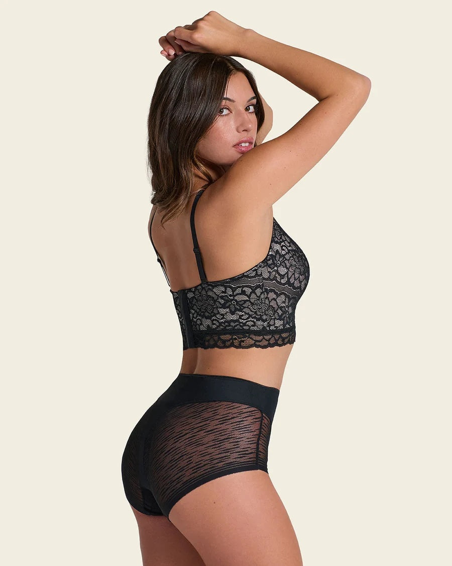 Leonisa® 12984 High-Waisted Sheer Lace Shaper Panty