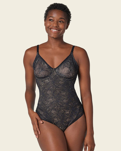 Leonisa® 18512 Underwire Shaping Lace Bodysuit