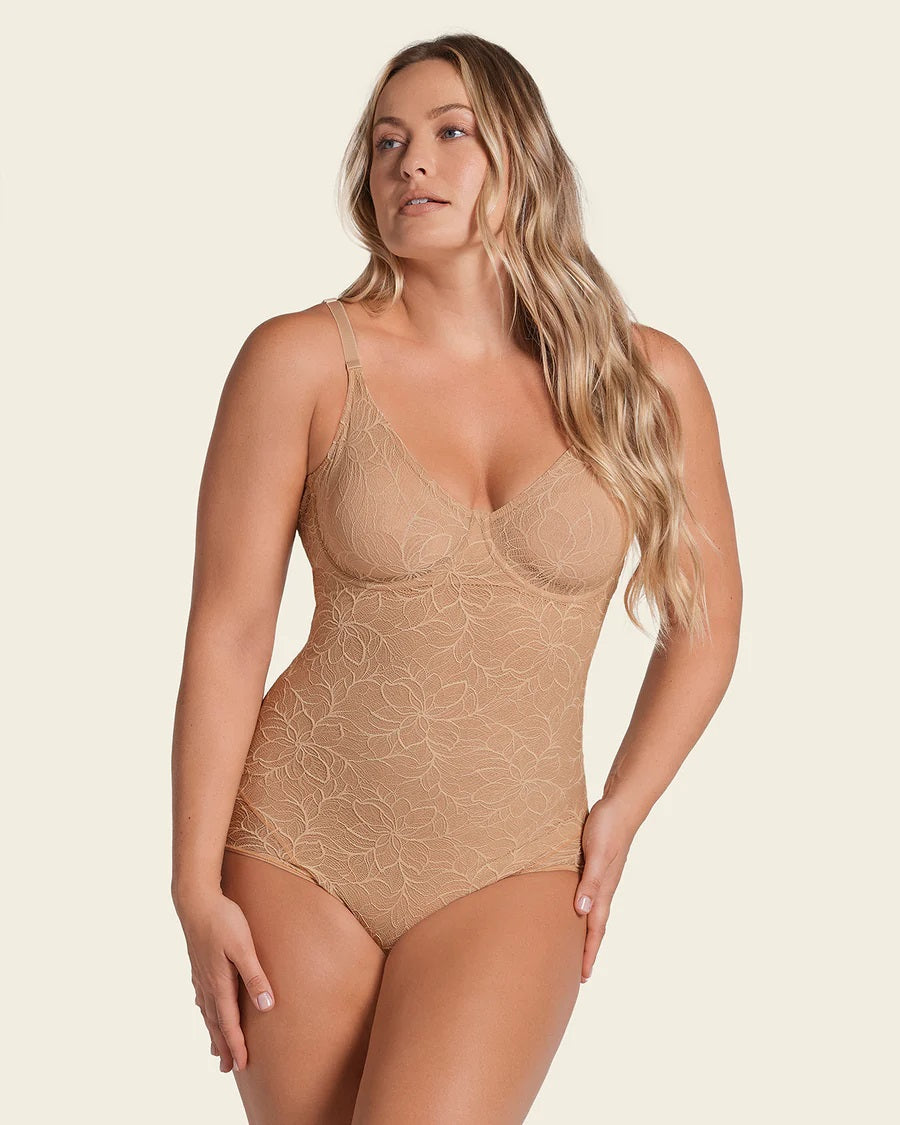 Leonisa® 18512 Underwire Shaping Lace Bodysuit