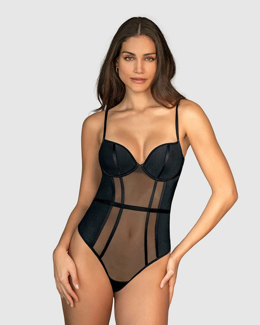 Leonisa® 18531 Sheer Sexy Thong Bodysuit