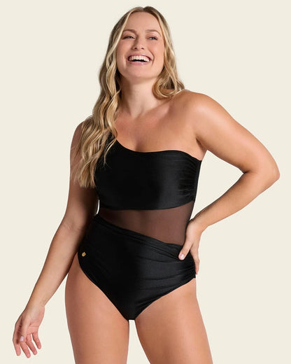 Leonisa® 19A122Z One-Shoulder Shaping Swimsuit