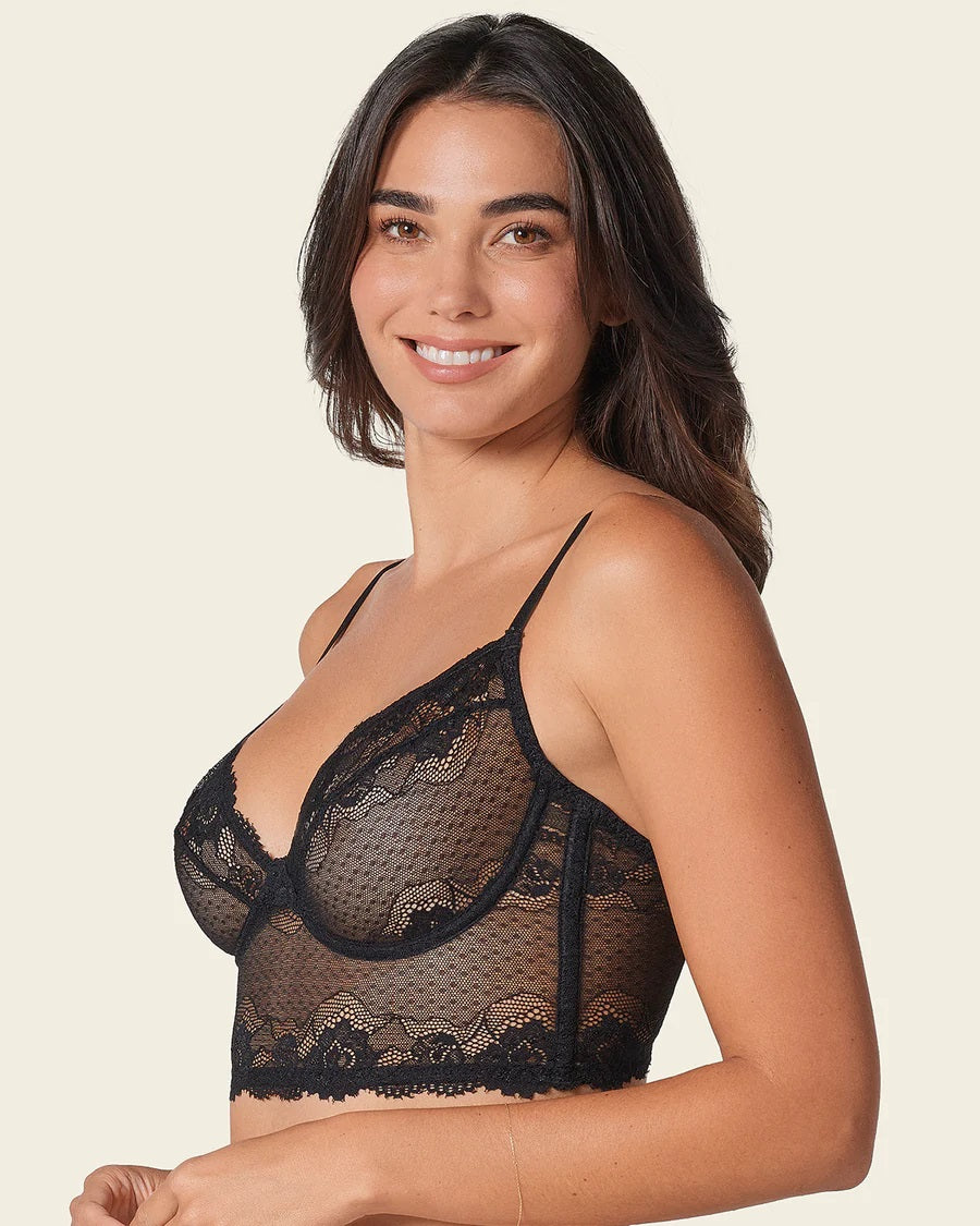 Leonisa® 91078 All Sheer Lace Bustier Bra