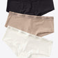 Leonisa® 92012x3 3-Pack Contrast Waistband Soft Cheeky Panties