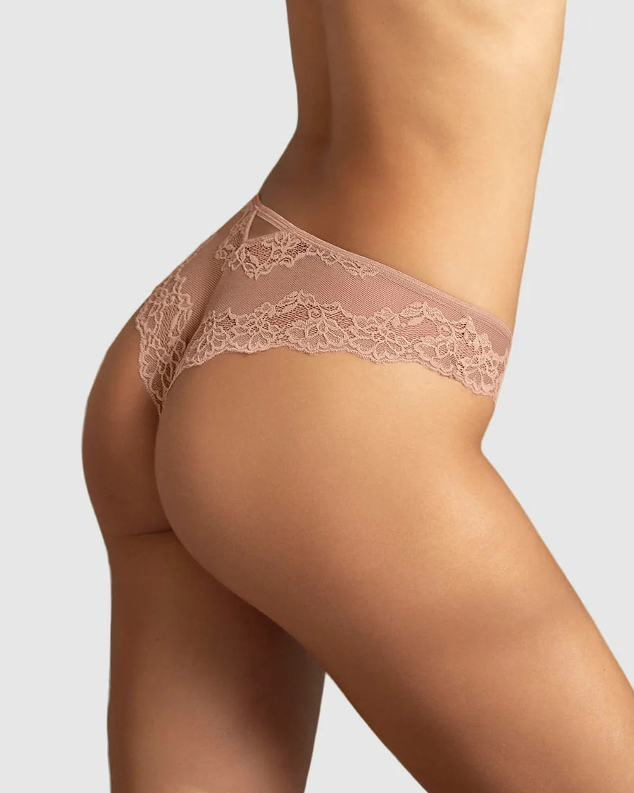 Leonisa® 92057 Sheer Lace Low Rise Cheeky Knicker