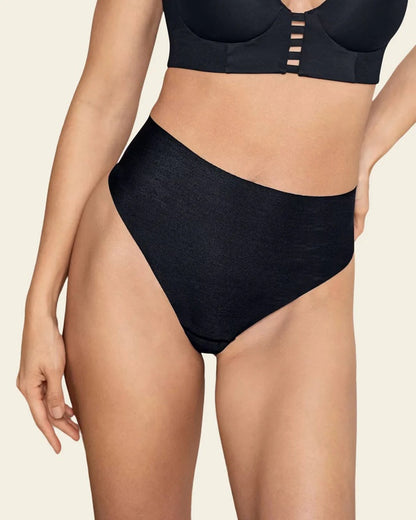 Leonisa® 92066 High-Waisted Invisible Microfiber Thong Panty