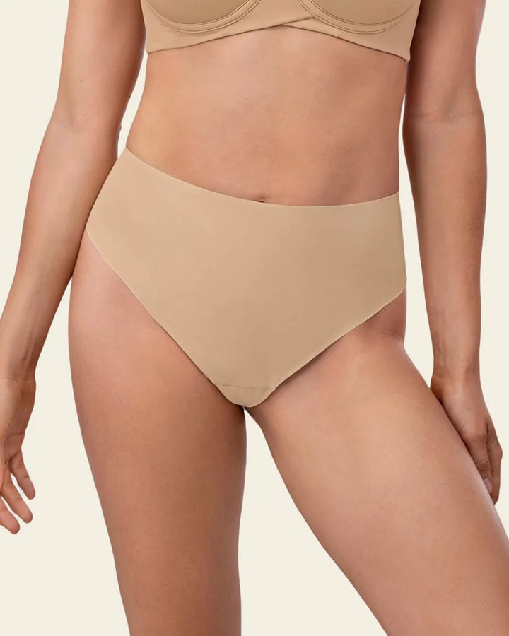 Leonisa® 92066 High-Waisted Invisible Microfiber Thong Panty