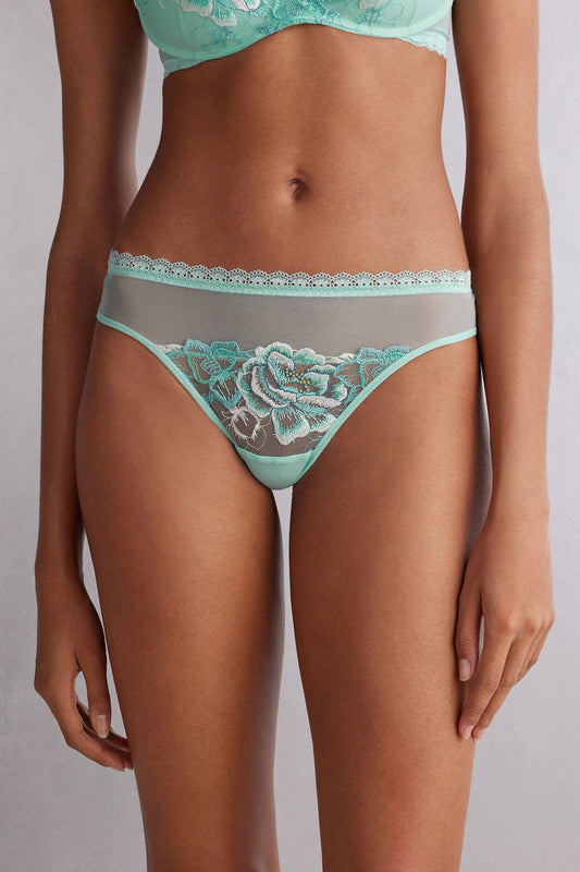 Intimissimi® SBD2540 Emerald Flower Brazilian Panty