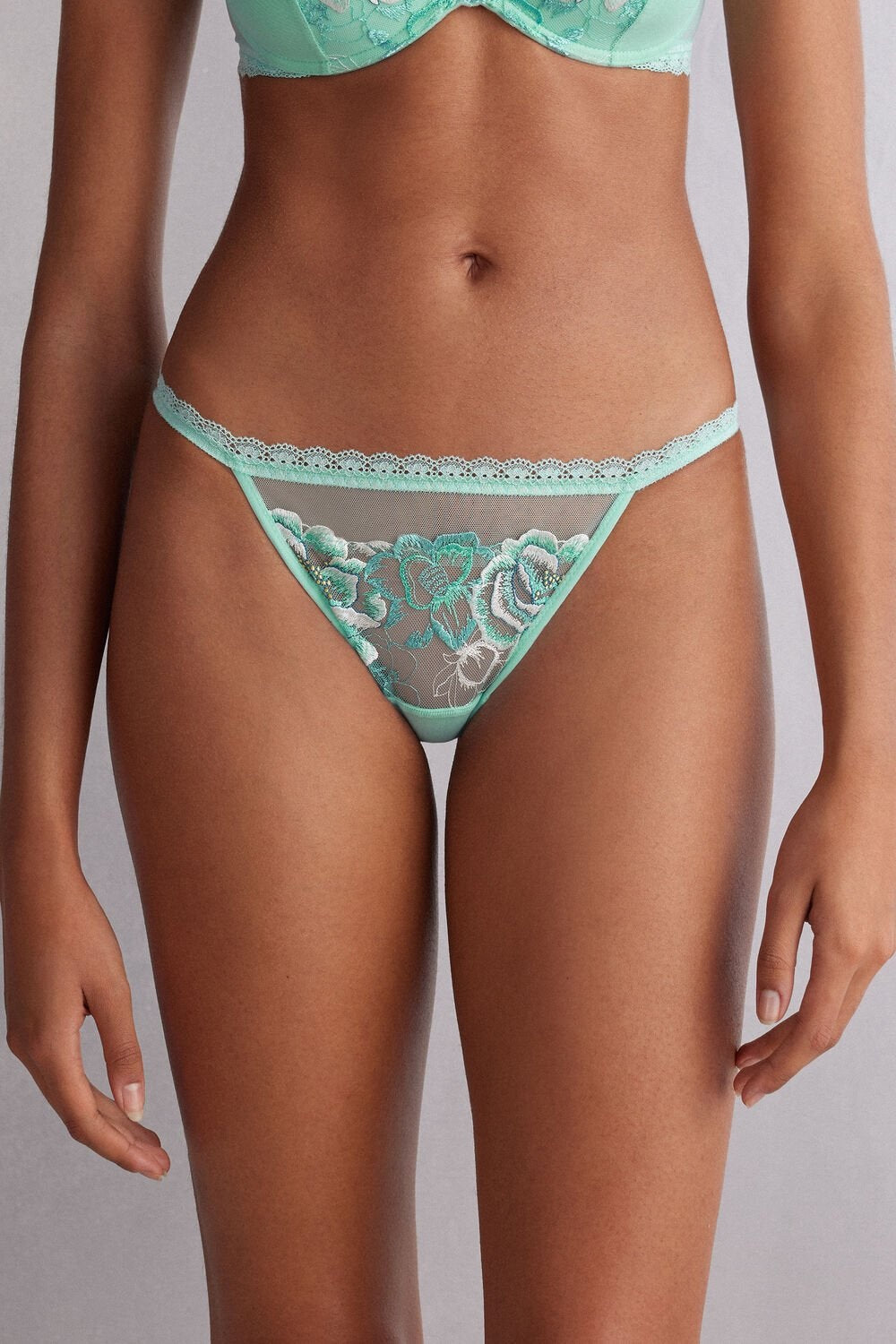 Intimissimi® SID2540 Emerald Flower String Panties