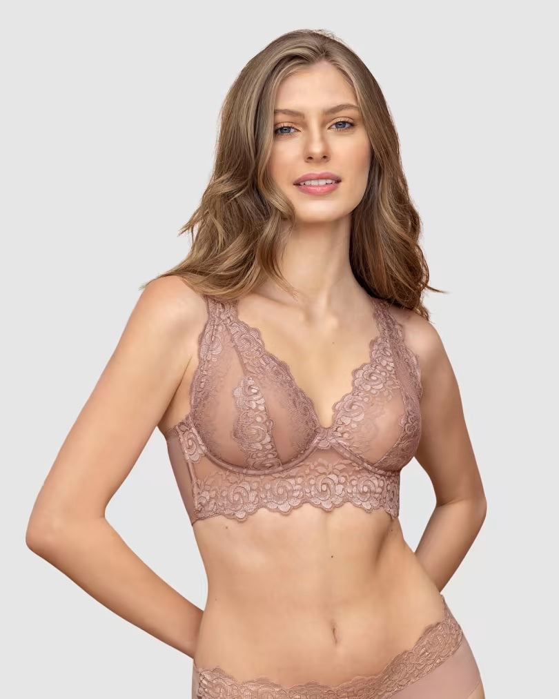 Leonisa® 11967 Sheer Lace Bralette with Underwire