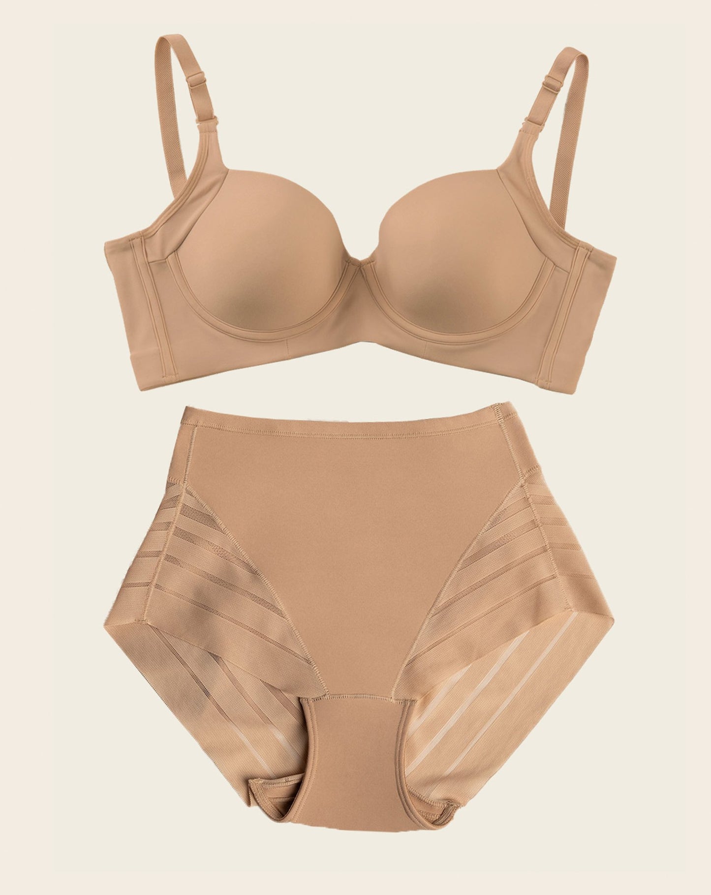 "THE DREAM DUO" Bra & Panty - Golden Beige