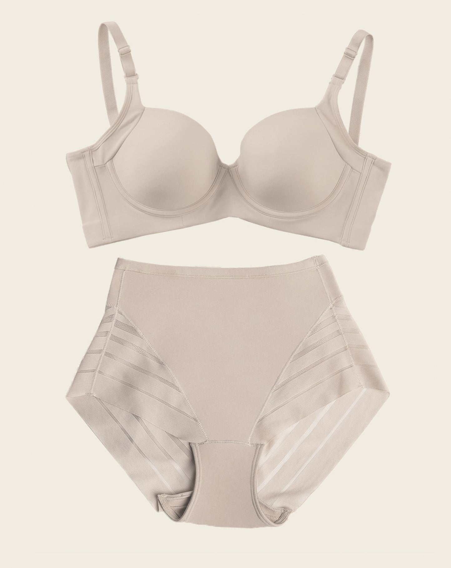 "THE DREAM DUO" Bra & Panty - Beige